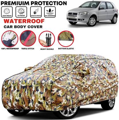 LE PRA Car Cover For Fiat Palio Stile, Palio Stile 1.6 ELX, Palio Stile 1.6L, Palio Stile ELPS, Palio Stile SDX 1.3, Palio Stile SLE 1.1, Palio Stile SLX 1.1, Palio Weekend, Palio Woodstock 1.5 El (With Mirror Pockets)