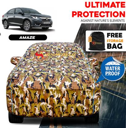 AUTOMOZEXO Car Cover For Honda Amaze (With Mirror Pockets)