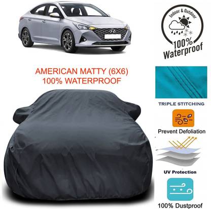 THE REAL ARV Car Cover For Hyundai Verna (With Mirror Pockets)
