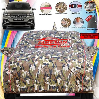 FAMEXON Car Cover For Maruti Ertiga (With Mirror Pockets)