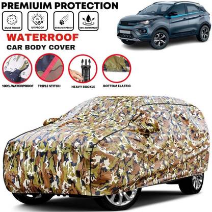 LE PRA Car Cover For Tata Nexon EV, Nexon EV XM, Nexon EV XZ Plus, Nexon EV XZ Plus LUX (With Mirror Pockets)