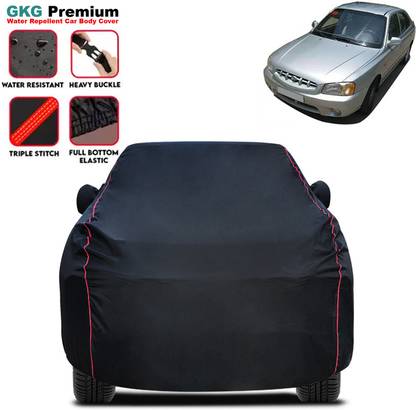 GKG Car Cover For Hyundai Accent, Accent 1.5i, Accent 1.6i, Accent Executive, Accent GLX, Accent GTX (With Mirror Pockets)