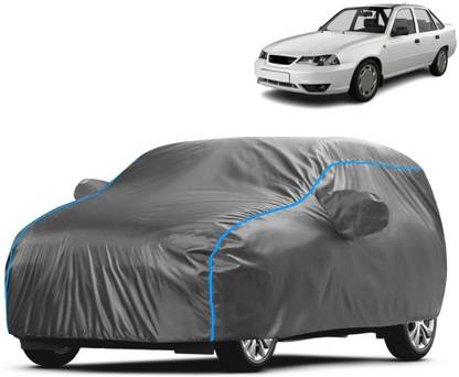 LUBANAZ Car Cover For Daewoo Cielo, Cielo Hatchback 3 Doors, Universal For Car (With Mirror Pockets)