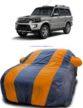 DIGGU Car Cover For Mahindra Scorpio S7 120 Diesel (With Mirror Pockets)