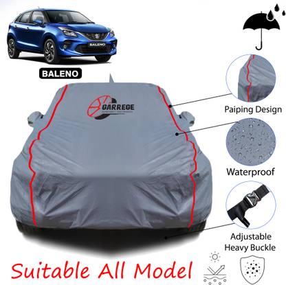 GARREGE Car Cover For Maruti Baleno, Baleno Delta Diesel, Baleno 1.3 Alpha, Baleno 1.3 Sigma, Baleno Alpha Diesel (With Mirror Pockets)