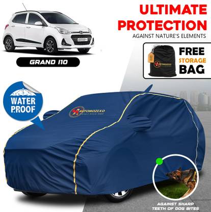 AUTOMOZEXO Car Cover For Hyundai Grand i10, Grand i10 CRDi Era, Grand i10 Magna, Grand i10 Asta Option AT (With Mirror Pockets)