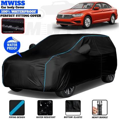 Mwiss Car Cover For Volkswagen Jetta, Jetta 1.4 TSI Comfortline, Jetta 1.6L, Jetta 1K2 2 TDI, Jetta 2.0L TDI Comfortline, Jetta Facelift (With Mirror Pockets)