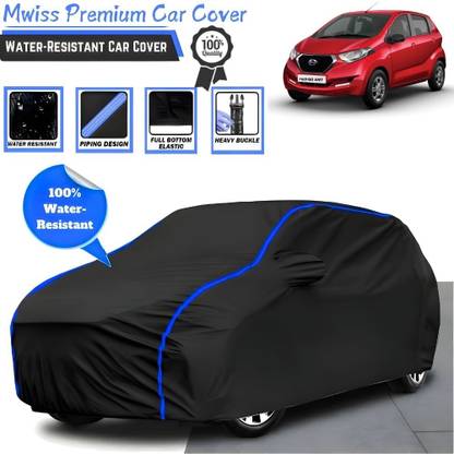 Mwiss Car Cover For Datsun Redi GO 1.0 S, Redi GO 1.0 T Option, Redi-Go 1.0 S Petrol, Redi-Go S Petrol, Universal For Car (With Mirror Pockets)