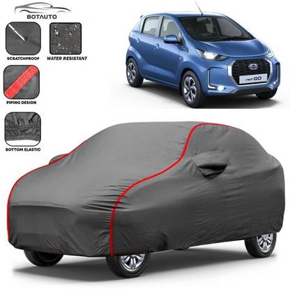 BOTAUTO Car Cover For Datsun Redi GO 1.0 S, Redi GO A, Universal For Car (With Mirror Pockets)