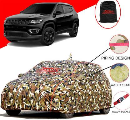FAMEXON Car Cover For Jeep Compass (With Mirror Pockets)