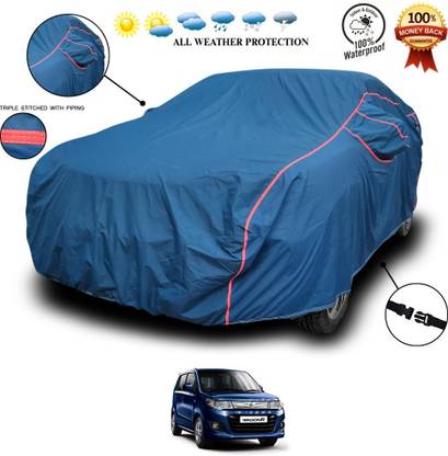SEBONGO Car Cover For Maruti Suzuki WagonR (With Mirror Pockets)