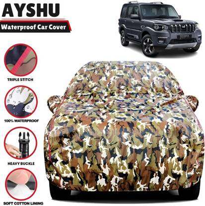 AYSHU Car Cover For Mahindra Scorpio 1.99 S10, Scorpio, Universal For Car (With Mirror Pockets)
