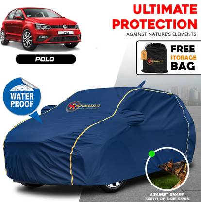 AUTOMOZEXO Car Cover For Volkswagen Polo, Polo 1.5 TDI Comfortline, Polo 1.5 TDI Trendline, Polo 1.6 L, Polo GT, Polo Split (With Mirror Pockets)