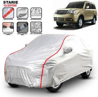 STARIE Car Cover For Tata Sumo Grande MK II, Sumo Grande MKII EX, Sumo Grande MKII EX Turbo BSIII, Sumo Grande MKII GX, Sumo Grande MKII LX, Sumo Grande MKII Turbo 2.0 EX (With Mirror Pockets)