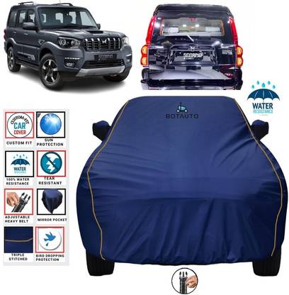 BOTAUTO Car Cover For Mahindra Scorpio, Scorpio CRDE, Universal For Car (With Mirror Pockets)