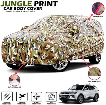 Mwiss Car Cover For SsangYong Korando, Universal For Car (With Mirror Pockets)