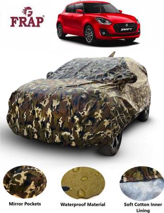 Frap Car Cover For Maruti Suzuki Swift, Swift AMT VDI, Swift AMT VXI, Swift AMT ZDI, Swift AMT ZXI (With Mirror Pockets)