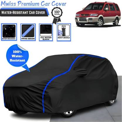 Mwiss Car Cover For Chevrolet Tavera, Tavera 2.5 L, Tavera 7 STR, Tavera 8 Seater, Tavera Neo 3 10 Seats BSIII, Tavera BS IV Rhino (With Mirror Pockets)