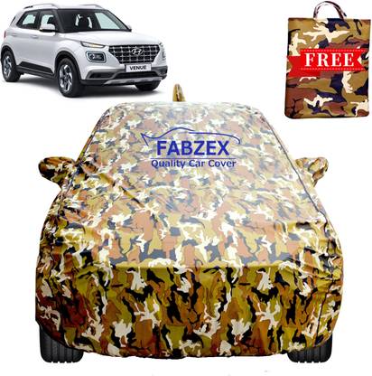 FABZEX Car Cover For Hyundai Venue, Venue E 1.2 Petrol, Venue E Diesel, Venue S 1.0 AT Petrol, Venue SX Diesel, Venue SX Dual Tone Diesel, Venue S Turbo Petrol (With Mirror Pockets)