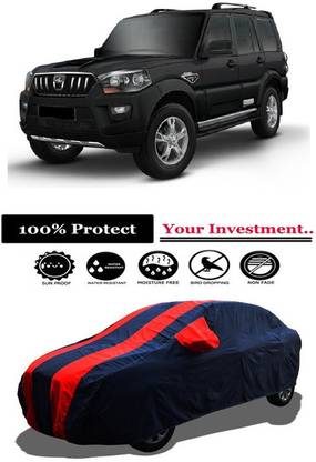 Amexride Car Cover For Mahindra Scorpio S6 Plus 7 Seater (With Mirror Pockets)