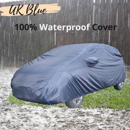 UK Blue Car Cover For Ford Endeavour 3.2 Trend AT 4X4 (With Mirror Pockets)