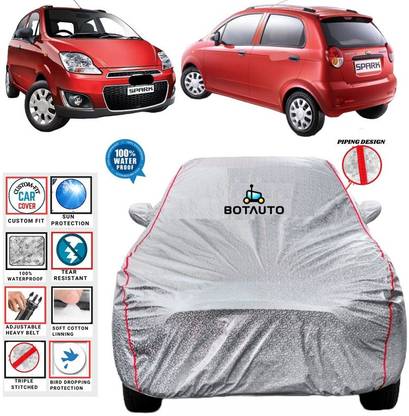 BOTAUTO Car Cover For Chevrolet Spark, Universal For Car (With Mirror Pockets)