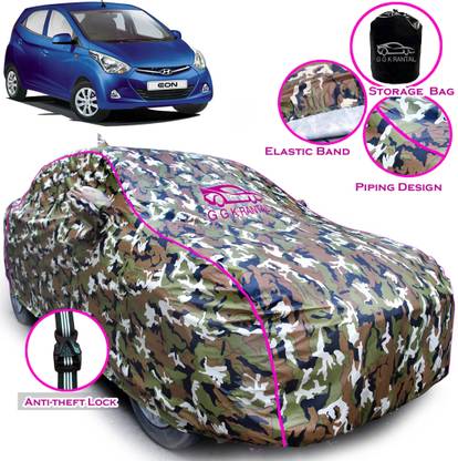 G G K RANTAL Car Cover For Hyundai Eon, EON Era Plus, EON D Lite, EON Magna Plus, EON Sportz (With Mirror Pockets)