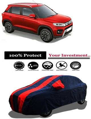 Amexride Car Cover For Maruti Suzuki Vitara Brezza ZXI AT Petrol (With Mirror Pockets)