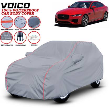 VOICO Car Cover For Jaguar XE, XE Portfolio, XE Pure, XE S Diesel, XE S Petrol, XE SE Diesel, XE SE Petrol, XF, XF 2.0 Diesel Portfolio Diesel, XF 2.0 Diesel Prestige Diesel, XF 2.0 Diesel Pure Diesel, XF 2.0 Litre Petrol, XF 2.0 Petrol Portfolio Petrol, XF 2.0 Petrol Prestige Petrol, XF 2.2 Litre Executive (With Mirror Pockets)