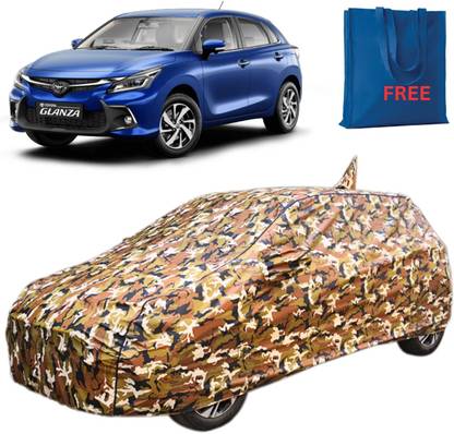 FABZEX Car Cover For Toyota Glanza, Glanza G, Glanza G Hybrid, Glanza G CVT Petrol, Glanza G Petrol, Glanza V, Glanza V CVT, Glanza V CVT Petrol, Glanza V Petrol (With Mirror Pockets)