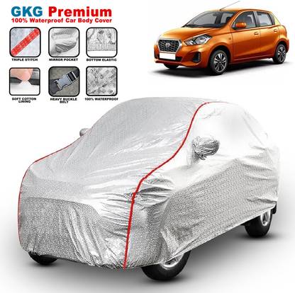 GKG Car Cover For Datsun Datsun GO D Petrol, Datsun GO Datsun GO A Option Petrol, Datsun GO Datsun GO A Petrol, Datsun GO Datsun GO T CVT Petrol, Datsun GO T Option CVT Petrol, Datsun GO T Option VDC Petrol, Datsun GO T VDC Petrol (With Mirror Pockets)