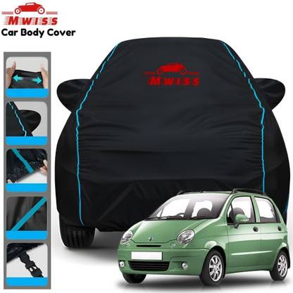 Mwiss Car Cover For Daewoo Matiz, Matiz 0.8, Matiz 1, Matiz Classic M200, Matiz SE PLUS (With Mirror Pockets)