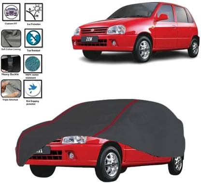Delphinium Car Cover For Maruti Suzuki Zen, Zen 0.8L, Zen 1.0i, Zen Edge, Universal For Car (With Mirror Pockets)