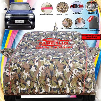 FAMEXON Car Cover For Kia Carens (With Mirror Pockets)