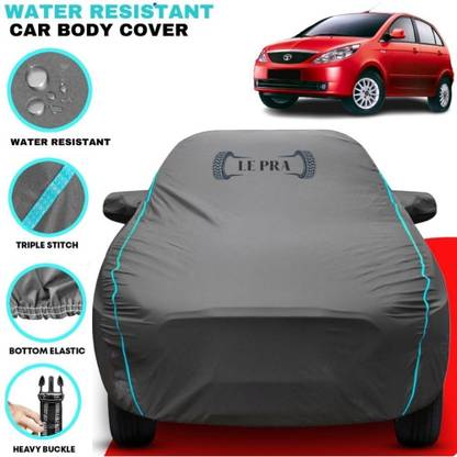 LE PRA Car Cover For Tata Indica Vista, Indica Vista Aqua (With Mirror Pockets)