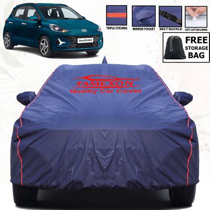 FAMEXON Car Cover For Hyundai Grand i10 Asta Option (With Mirror Pockets)