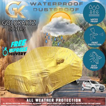 GOLDKARTZ Car Cover For Maruti Suzuki Alto 800 (With Mirror Pockets)