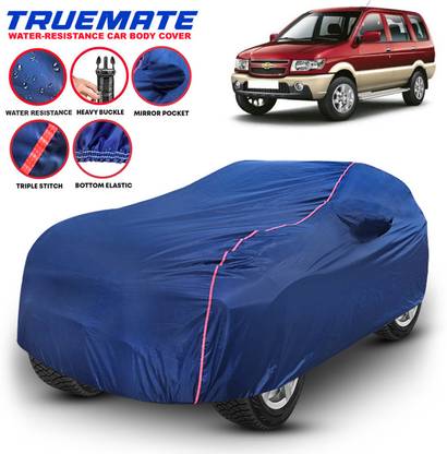 Truemate Car Cover For Chevrolet Tavera, Tavera 2.5 L, Tavera 2.5 lt, Tavera 7 STR, Tavera 8 Seater, Tavera BS IV Rhino, Tavera BS3, Tavera BSII, Tavera Bs4, Tavera Neo 2 LS, Tavera Neo 3 10 Seats BSIII, Tavera Neo 3 LS 10 Seats BSIII, Tavera Neo 3 LS 7 C BSIII, Tavera Neo 3 LS 7 Seats BSIII, Tavera Neo 3 LT 7 C BSIII, Tavera Neo 3 LT 8 Seats BSIII, Tavera Neo 3 LT 9 Seats BSIII, Tavera Neo 3 Max 10 Seats BSIII, Tavera Neo 3 Max 7 Seats BSIII (With Mirror Pockets)
