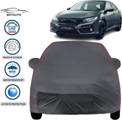 BOTAUTO Car Cover For Honda Civic, Universal For Car (With Mirror Pockets)