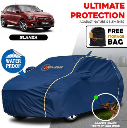 AUTOMOZEXO Car Cover For Toyota Glanza, Glanza G Hybrid, Glanza G Smart Hybrid Petrol, Glanza V (With Mirror Pockets)