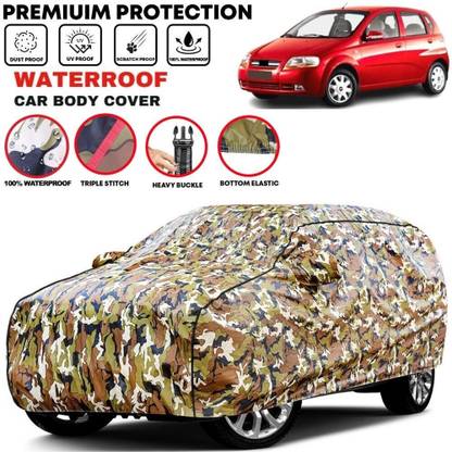 LE PRA Car Cover For Chevrolet Aveo U-VA, Aveo Uva, Aveo Uva 1.2 LS (With Mirror Pockets)
