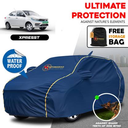 AUTOMOZEXO Car Cover For Tata Tigor EV, Tigor EV XE Plus Electric, Tigor EV XM Electric, Tigor EV XT Electric (With Mirror Pockets)