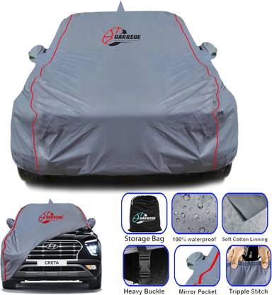 GARREGE Car Cover For Hyundai Creta, Creta 1.4 E Plus Diesel (With Mirror Pockets)