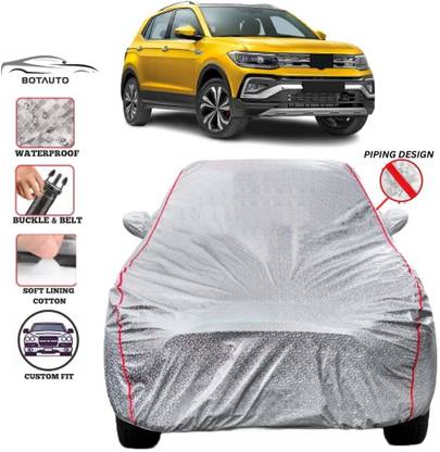 BOTAUTO Car Cover For Volkswagen Taigun, Universal For Car (With Mirror Pockets)