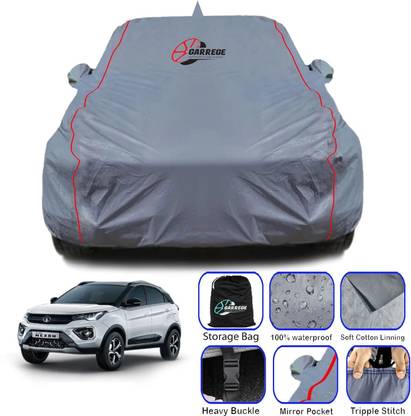 GARREGE Car Cover For Tata Nexon, Nexon 1.2 Revotron XM, Nexon 1.2 Revotron XZ Plus Dual Tone (With Mirror Pockets)