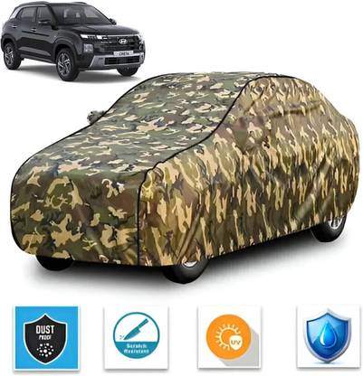 FABTEC Car Cover For Hyundai Creta (With Mirror Pockets)