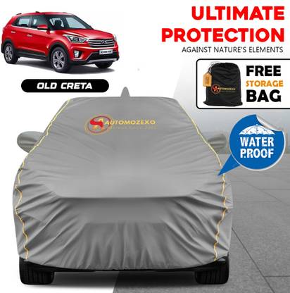 AUTOMOZEXO Car Cover For Hyundai Creta, Creta 1.4 CRDi L, Creta 1.4 CRDi S, Creta 1.6 E, Creta 1.6 SX Automatic (With Mirror Pockets)
