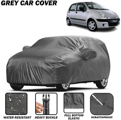 kerwa Car Cover For Daewoo Matiz, Matiz 0.8, Matiz 1, Matiz Classic M200, Matiz Creative M300, Matiz SE PLUS (With Mirror Pockets)