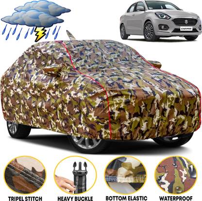 TAXZONE Car Cover For Maruti, Maruti Suzuki Dzire, Swift Dzire, Swift Dzire LDI, Swift Dzire ZXI, Swift Dzire ZDI, Swift Dzire VXI (With Mirror Pockets)