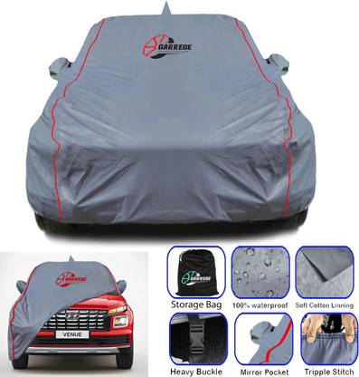 GARREGE Car Cover For Hyundai Venue, Venue E 1.2 Petrol, Venue E Diesel (With Mirror Pockets)